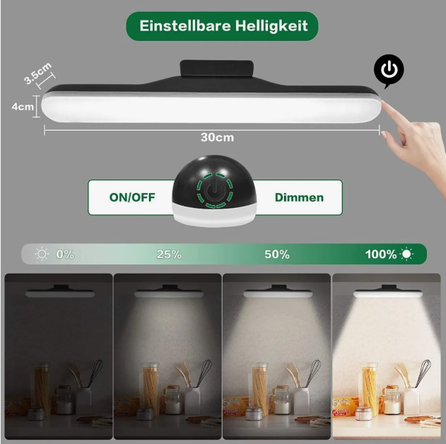 Magnífica Lámpara Led Magnética Táctil Recargable